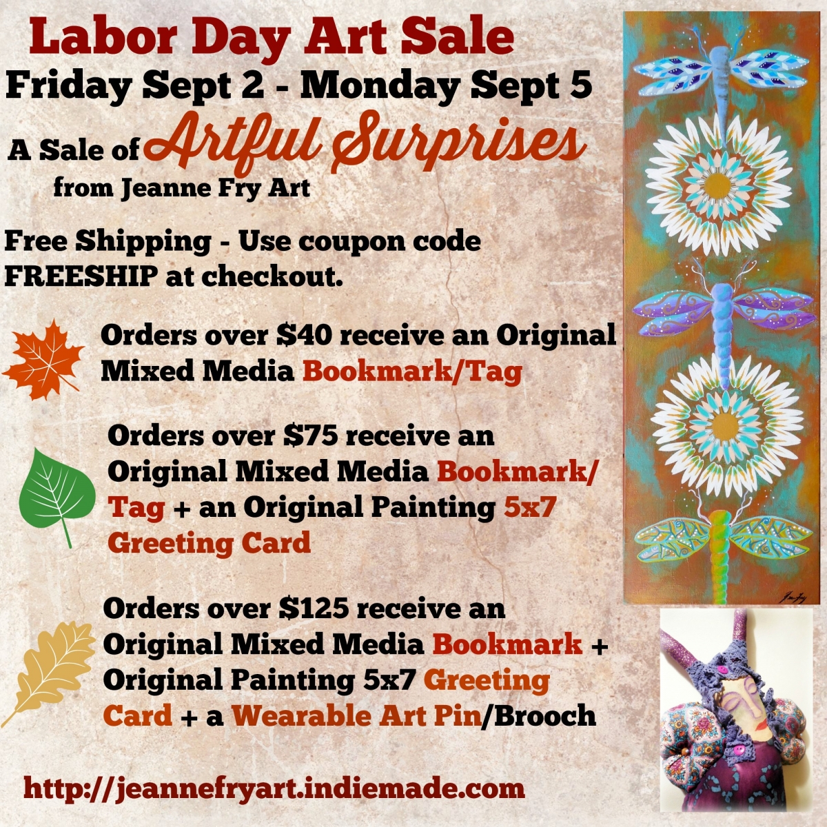 Labor Day Art Sale at Jeanne Fry Art