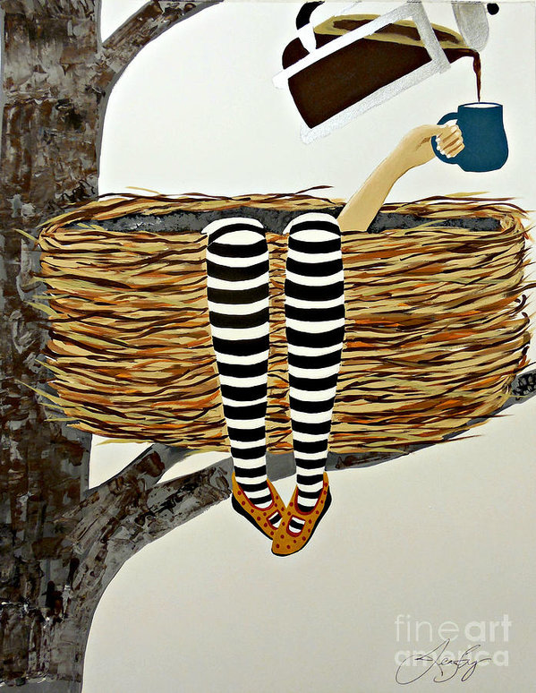 Nest Service Original Painting by Jeanne Fry