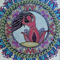 Floral Goddess Wall Art - Original Canvas Painting 12x16